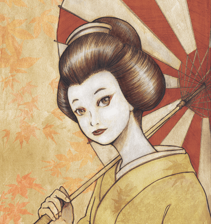 Ilustración Geisha - by Pau Gámez