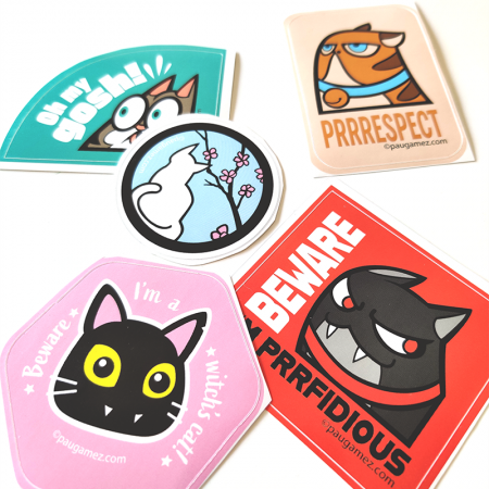 stickers de gatos by pau gamez